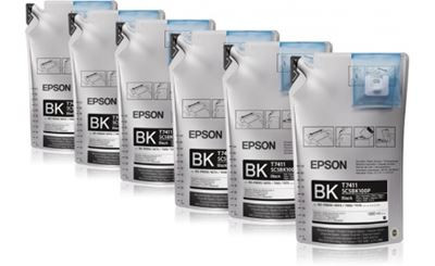 Epson T741X - 6-pack - 1 L - black - ink refill - for SureColor F6070, F6200, F7070, F7200, F9200, SC-F6200, F7000, F7100, F7200, F9200, F9300